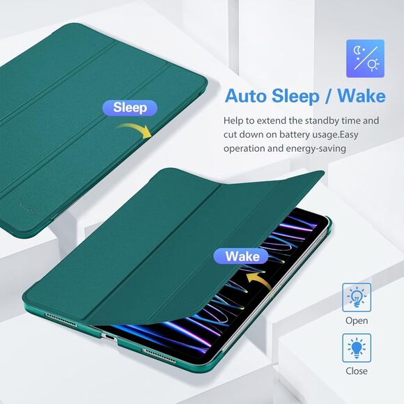 NEW ProCase Cover for iPad Pro 11 Inch Case translucent back Emerald Green - Picture 4 of 16